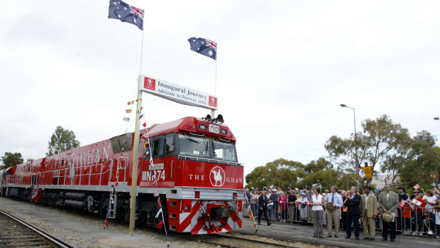 The Ghan leaves Adelaide for the inaugural trip to Darwin.