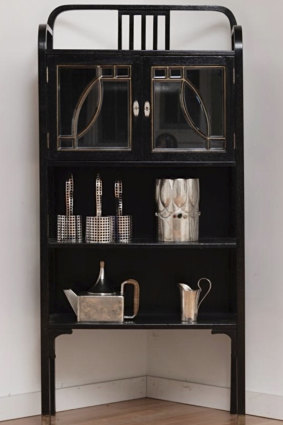 Josef Hoffmann armoire and tableware in Martin Hiscock's Viennese-style villa.