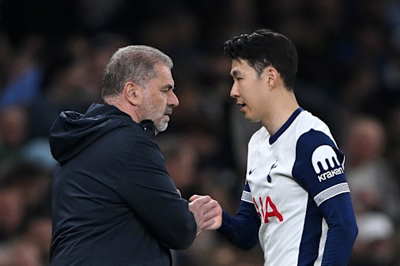 Ange Postecoglou and Son Heung-min.