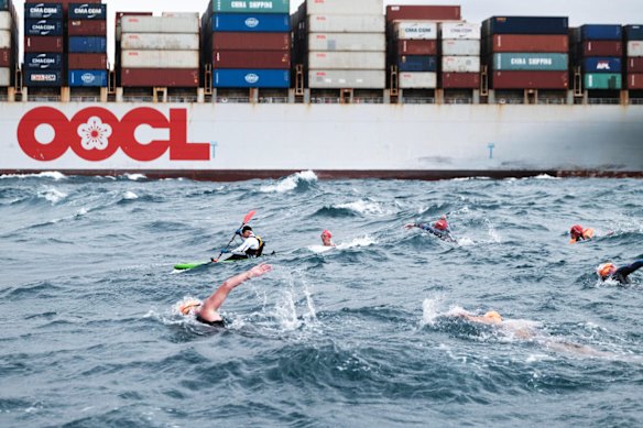 The Rip Swim puts participants in one of the busiest shipping channels in the world.