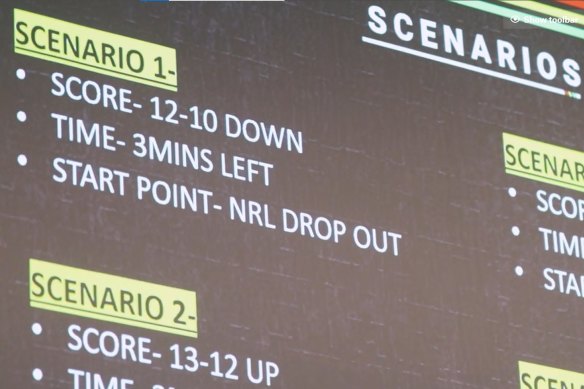 The late-game scenarios Penrith plot out in Nine’s Undisputed documentary.