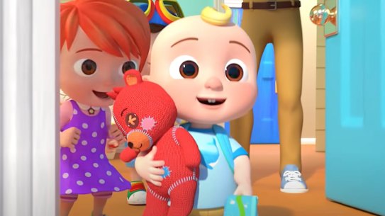 Cocomelon’s main character JJ on his first day of school.