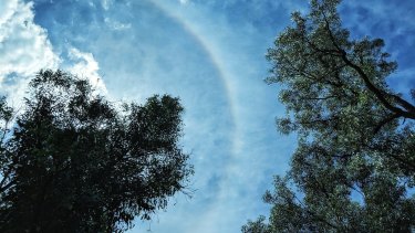 Sun halos are caused by the presence of ice particles in the upper atmosphere.