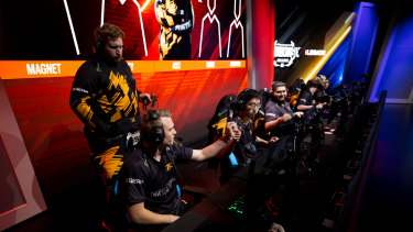 The FNATIC Rainbox Six Siege team, made up of Australians, compete in the United States. 