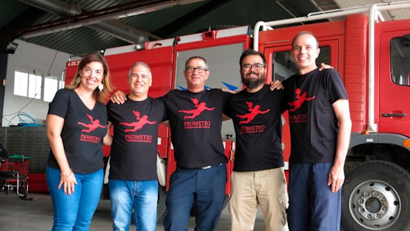 Prometeo's team, from left: Salomé Valero, Marco Rodriguez, Joan Herrera, Josep Ràfols, and Vicenç Ferrés Padró.