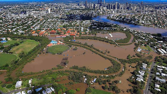 Floodwater in Brisbane.