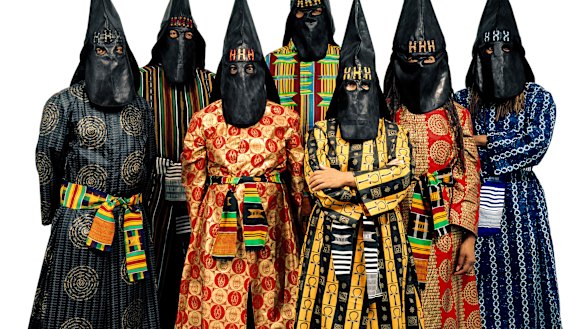 Contemporary artist Fiona Foley's Who Are These Strangers and Where Are They Going?, from 2004. 