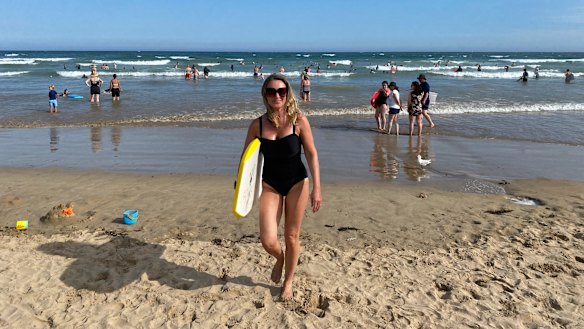 Kate Halfpenny down at the coast.