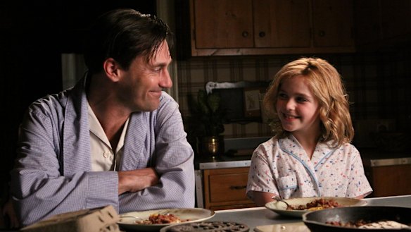 A young Kiernan with Jon Hamm in Mad Men.