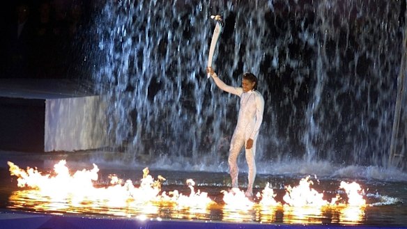 Cathy Freeman at the Sydney 2000 opening ceremony.