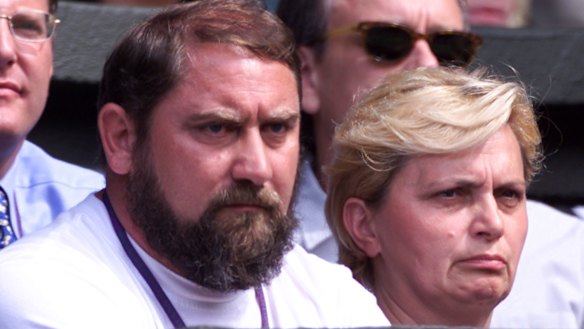 Damir Dokic watches on at Wimbledon two decades ago. 