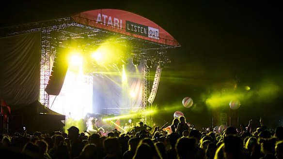The Listen Out festival in 2017 at Centennial Parklands.