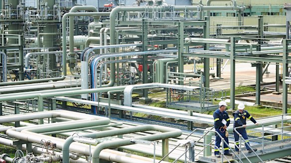 The Iona gas storage facility in the Otway Basin in south-west Victoria.