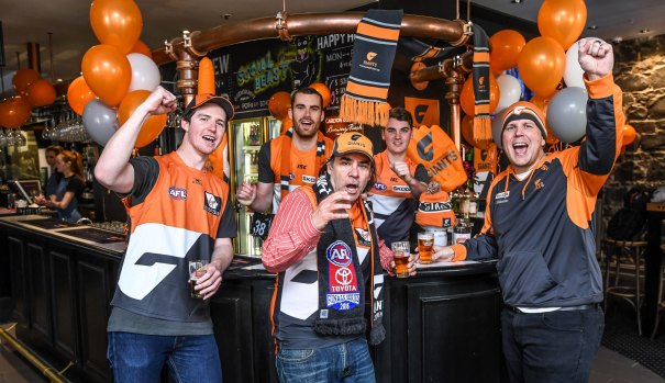 GWS supporters at the Coopers Inn.
