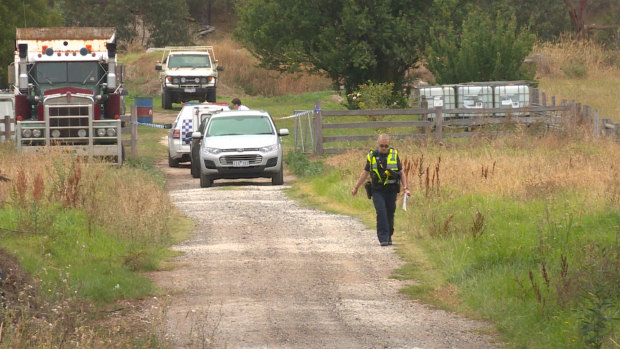 Police at the scene in Glengarry North on Thursday, where a woman was allegedly shot in the upper body at a rural home.