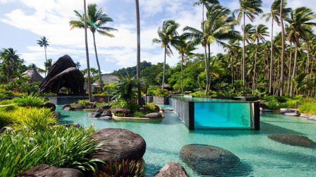 Laucala Island Resort in Fiji where outgoing NAB boss Andrew Thorburn enjoyed a lavish holiday arranged by his former chief of staff. 