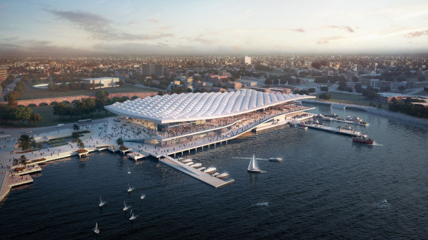 An artist's design of the new-look Sydney Fish Market.