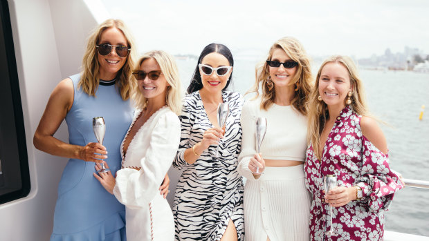 Kate Waterhouse's nearest and dearest accompanied her on the yacht to celebrate her 35th birthday.