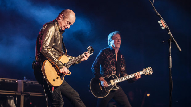 Happy anniversary: Dave Faulkner and Brad Shepherd of Hoodoo Gurus at the Hordern.