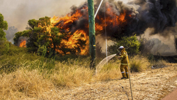 The blaze in Forrestdale.