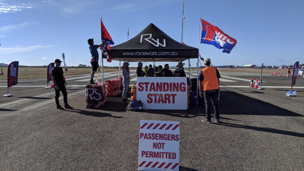 The 'Racewars' event held at Albany Airport over the weekend.