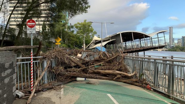 Queensland’s floods of early 2022 hit transport infrastructure along the Brisbane River.