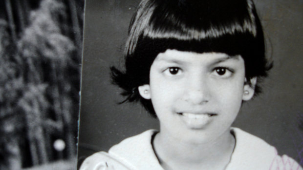 Mathangi as a young girl.