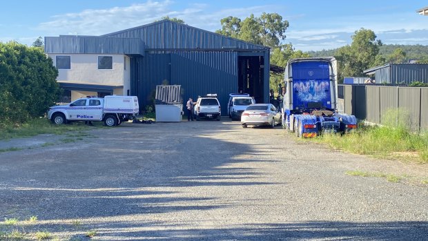 The Coopers Plain warehouse wher<em></em>e Lachlan Griffiths was killed.