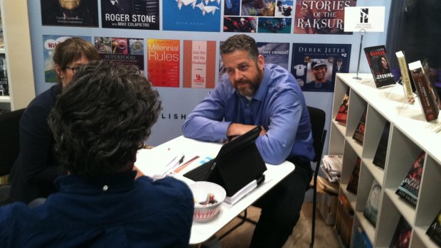 Tony Lyons from New York publisher Skyhorse recorded his conversation with journalist Sharon Churcher. He is pictured here at the Book Expo of America in 2014.