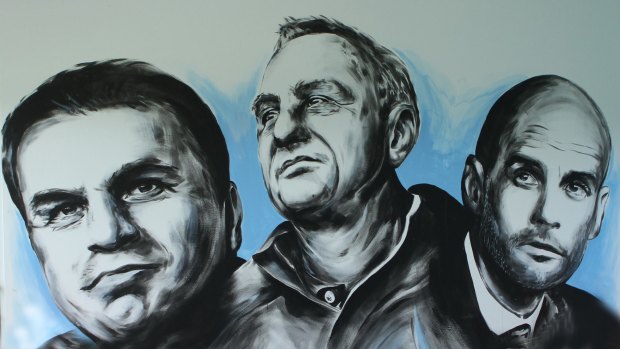 The mural on the walls of the Nunawading City FC clubhouse.