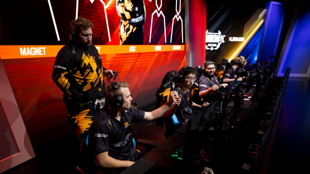 The FNATIC Rainbox Six Siege team, made up of Australians, compete in the United States. 