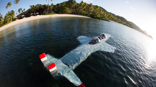 Laucala Island Resort in Fiji, where Andrew Thorburn had a holiday, has its own submarine that guests can use.