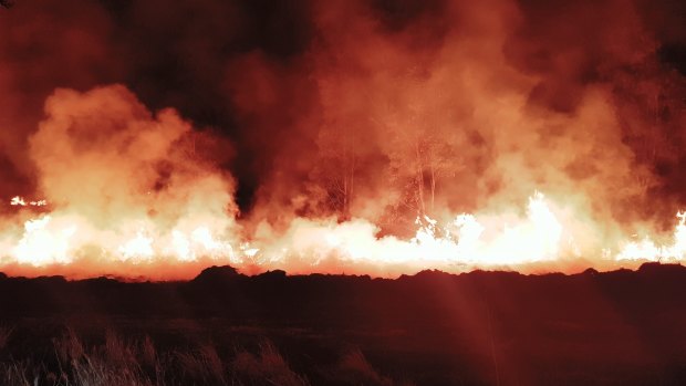 The region around Stanthorpe burned leaving firefighters seeking different ways to address the fire under heavy water restrictions.