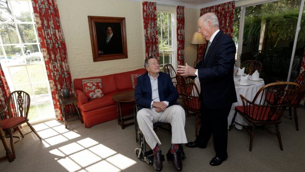 Former President George Bush and James A Baker III, his former secretary of state and long-time friend, pictured in 2012. 