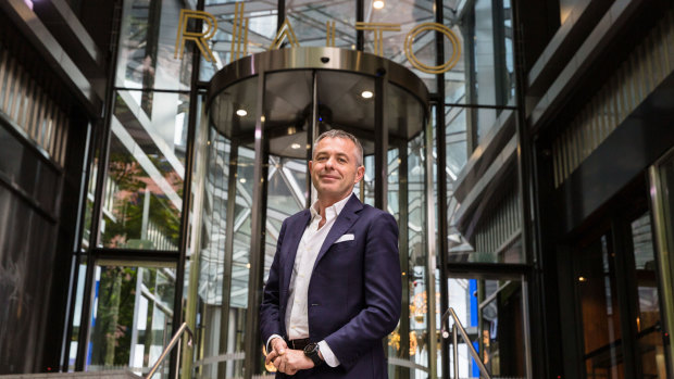 Webuild’s executive director APAC, Marco Assorati, outside the Rialto tower in Collins Street.