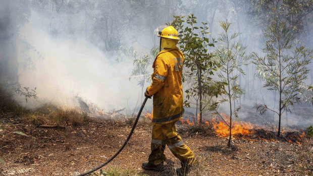 A bushfire is currently threatening the Redbank area (file image).