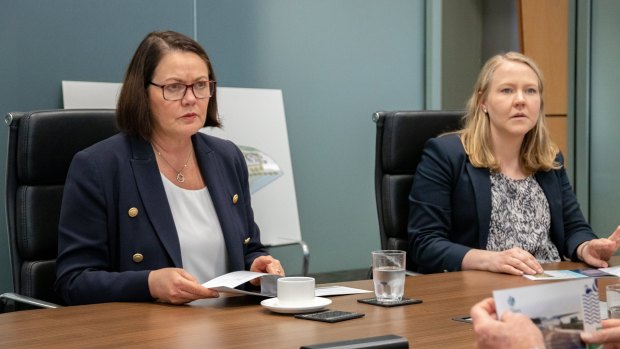 Liberal leader Liza Harvey with Nicole Robins, the party's candidate for Bicton.