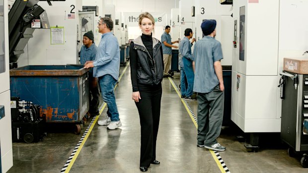 Irregularities: Company founder Elizabeth Holmes at a Theranos lab in 2015.