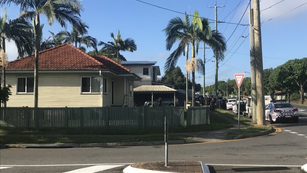 The house on the corner of Handford Road and Battersby Street in Zillmere where the baby was found unresponsive.