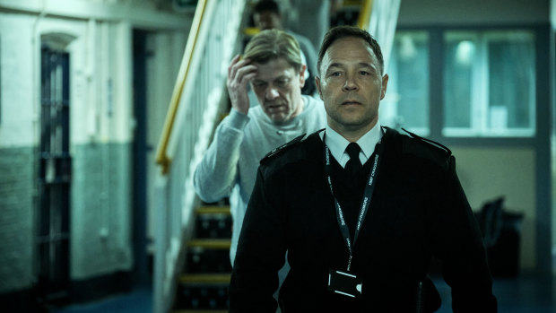 Stephen Graham, front, with co-star Sean Bean in TV show Time. 