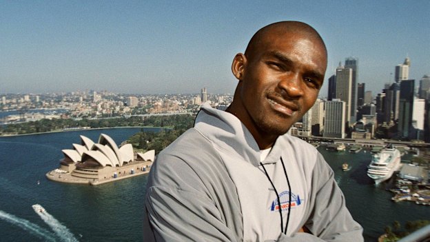 Eric The Eel climbs the Sydney Harbour Bridge, two days after his infamous heat. 