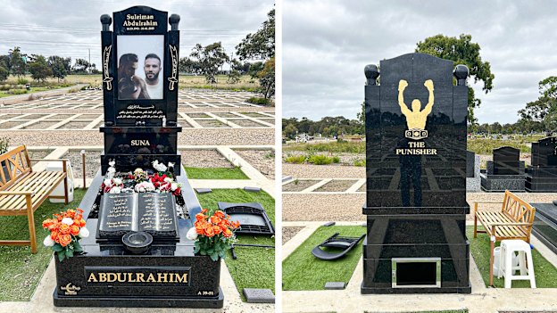 The tombstone of Sam “The Punisher” Abdulrahim.