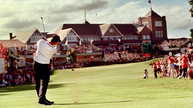 Aaron Baddeley on his way to winning the Australian Open at Royal Sydney in 1999.