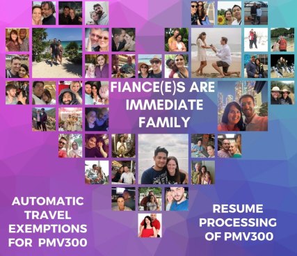 An image produced by the Grant Offshore Partner Visas Now Facebook group that is lobbying for travel exemptions for holders of prospective spouse visas. All couples pictured are currently fighting to be reunited.