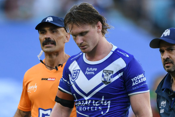 NRL 2024: Canterbury Bulldogs forward Jacob Preston played through the pain  of a broken jaw in loss to South Sydney Rabbitohs