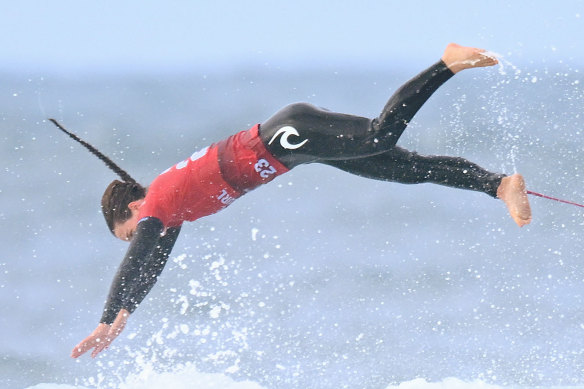 Defending champion Tyler Wright was another shock casualty on day two of the Bells Beach Pro.