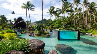 Laucala Island Resort in Fiji where outgoing NAB boss Andrew Thorburn enjoyed a lavish holiday arranged by his former chief of staff. 