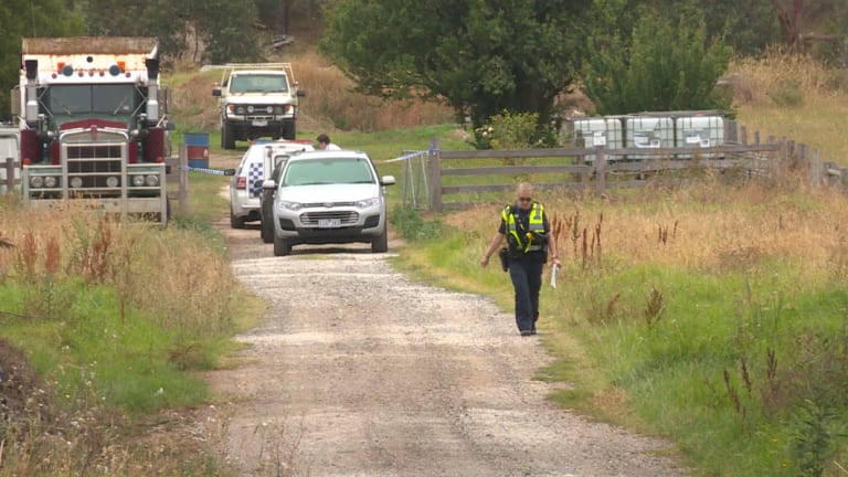 Police at the scene inÂ Glengarry North on Thursday, where a woman was allegedly shot in the upper body at a rural home.
