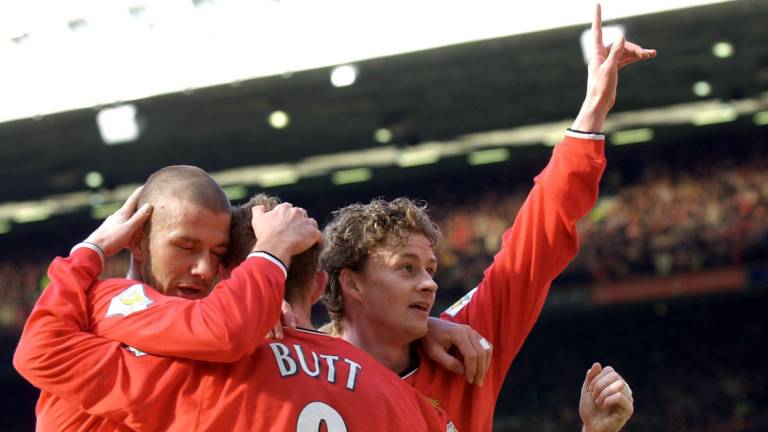 Ole Gunnar Solskjaer (right) is set to take over as interim manager at Manchester United.