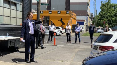 The first post-COVID commercial auction took place on Wednesday at Perini Tiles showroom.